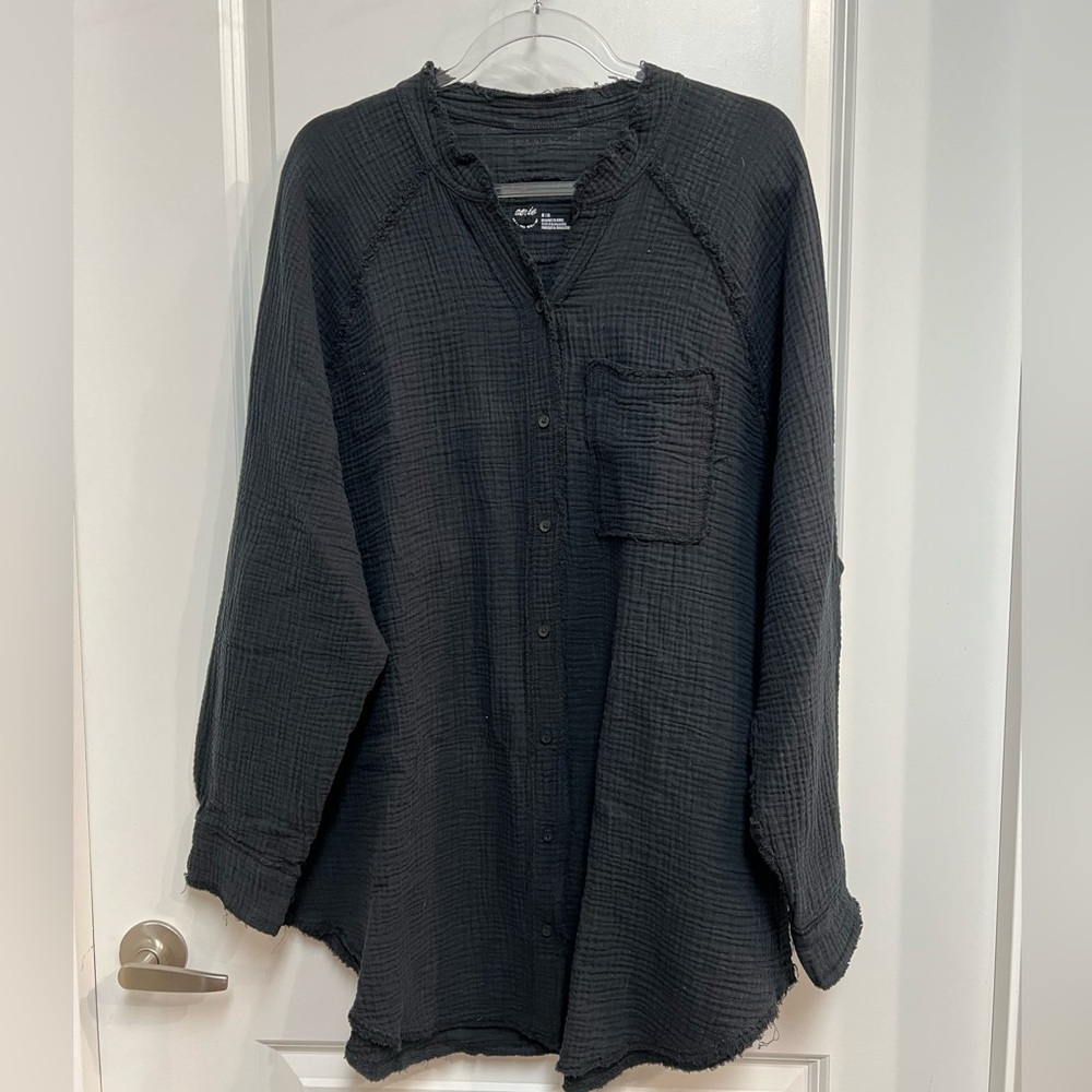 Aerie linen cover up